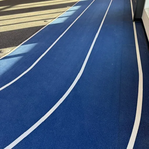track installation at Crawford County Wellness Center 
